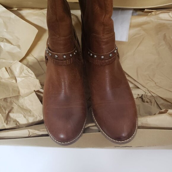 Lucky Brand Women's Karesi Harness Boot in Whiskey‎ Arena Leather - Size 7 - Picture 5 of 9